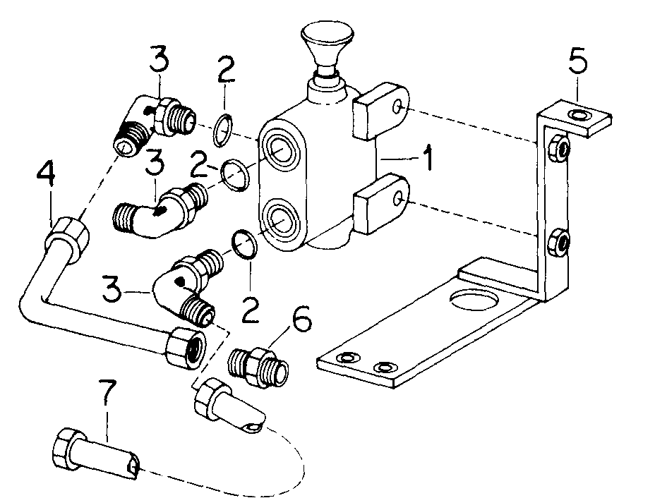 Hyd. Selector Valve And Connections - Tractors W/Hyd. Lift And 3-Pt. Hitch Diagram and Parts List for CUB185  Cub Cadet Lawn Tractor
